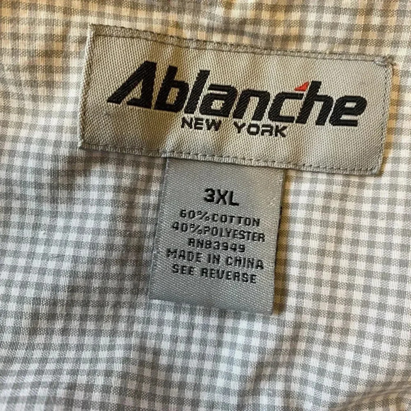 ABALANCHE Men 3XL Plaid Embroidered Long Sleeve Button Up Pocket Western Cowboy - Picture 4 of 11